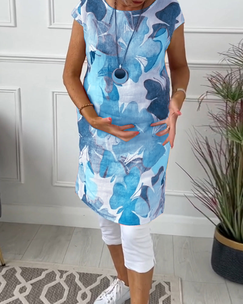 Lässiges Blumen-Longshirt Damen