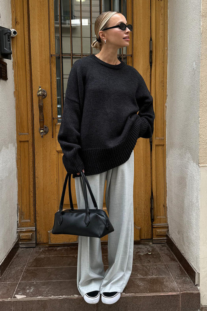 Lässiger Oversize Damen Strickpullover
