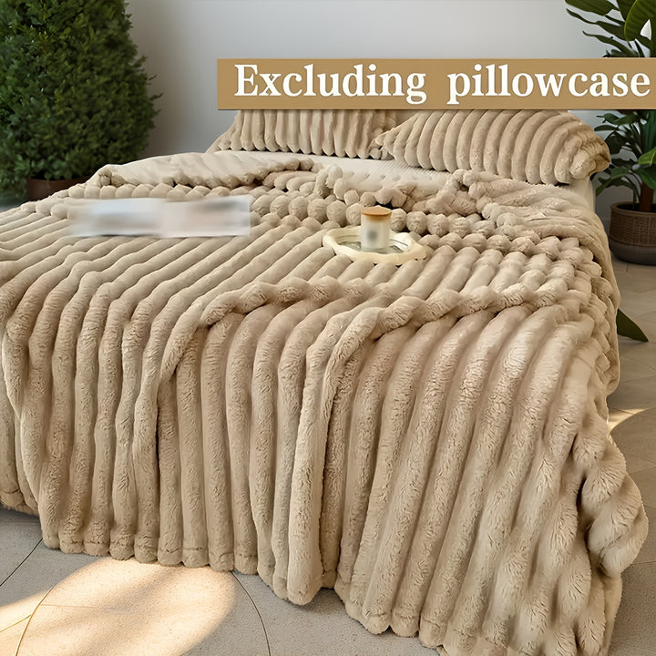 Weiche Damen Kunstfell-Kuscheldecke
