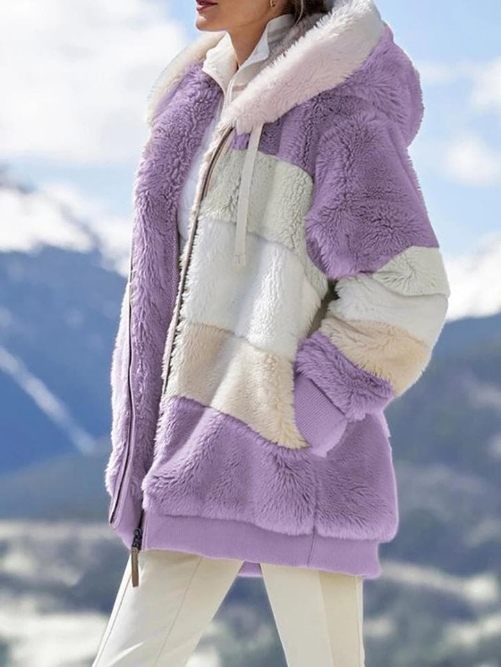 Mila Flauschige Damen Kunstfelljacke