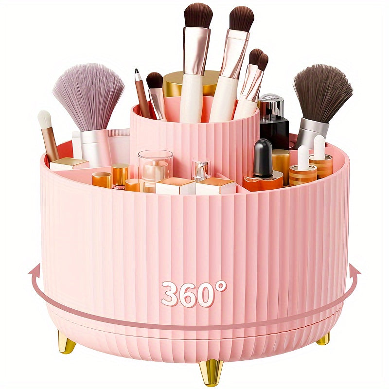 Rotating Makeup Organizer Cosmetic Storage with 5 Compartments