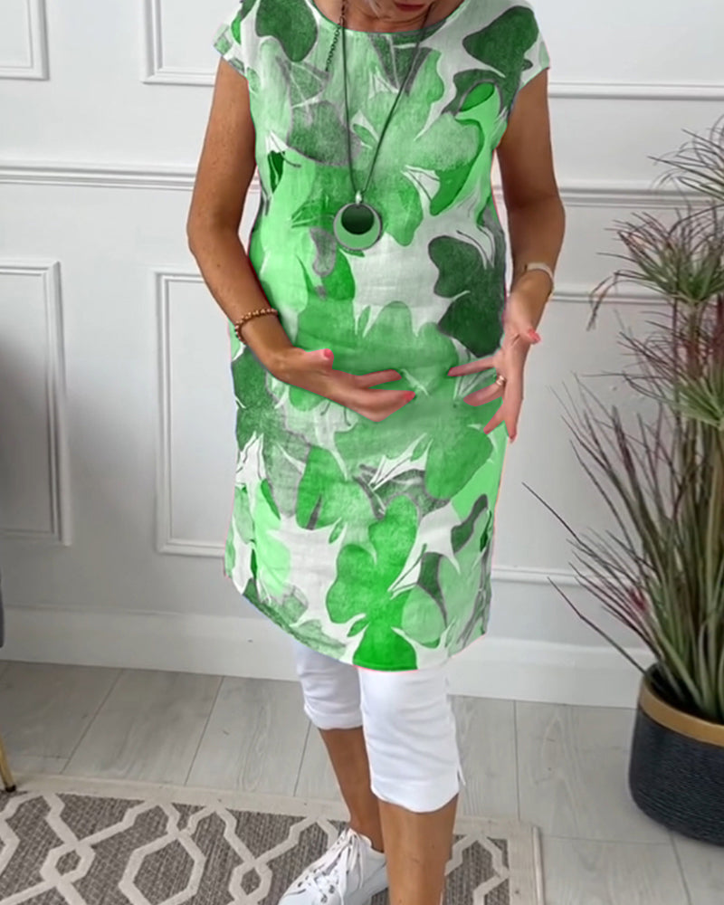 Lässiges Blumen-Longshirt Damen
