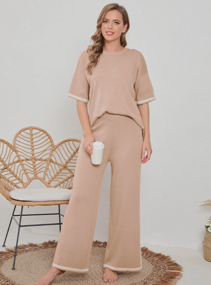 Bequemes Strick-Loungewear-Set Damen
