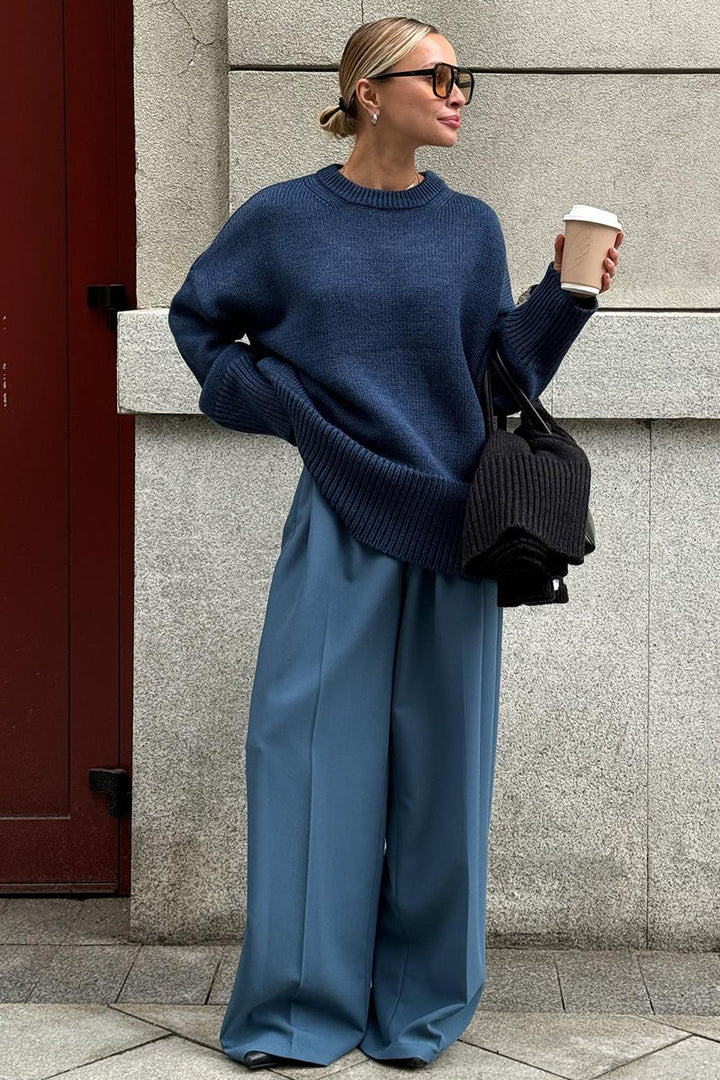 Lässiger Oversize Damen Strickpullover