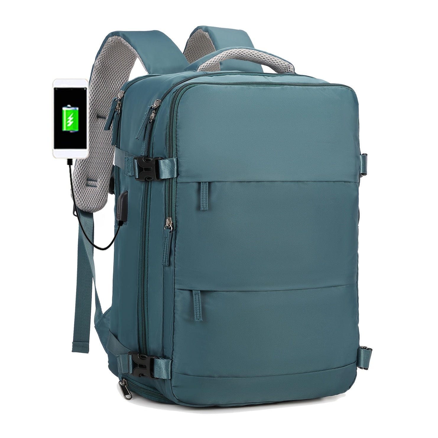 Travel Backpack with Shoe Compartment, Laptop Compartment, and Adjustable Straps