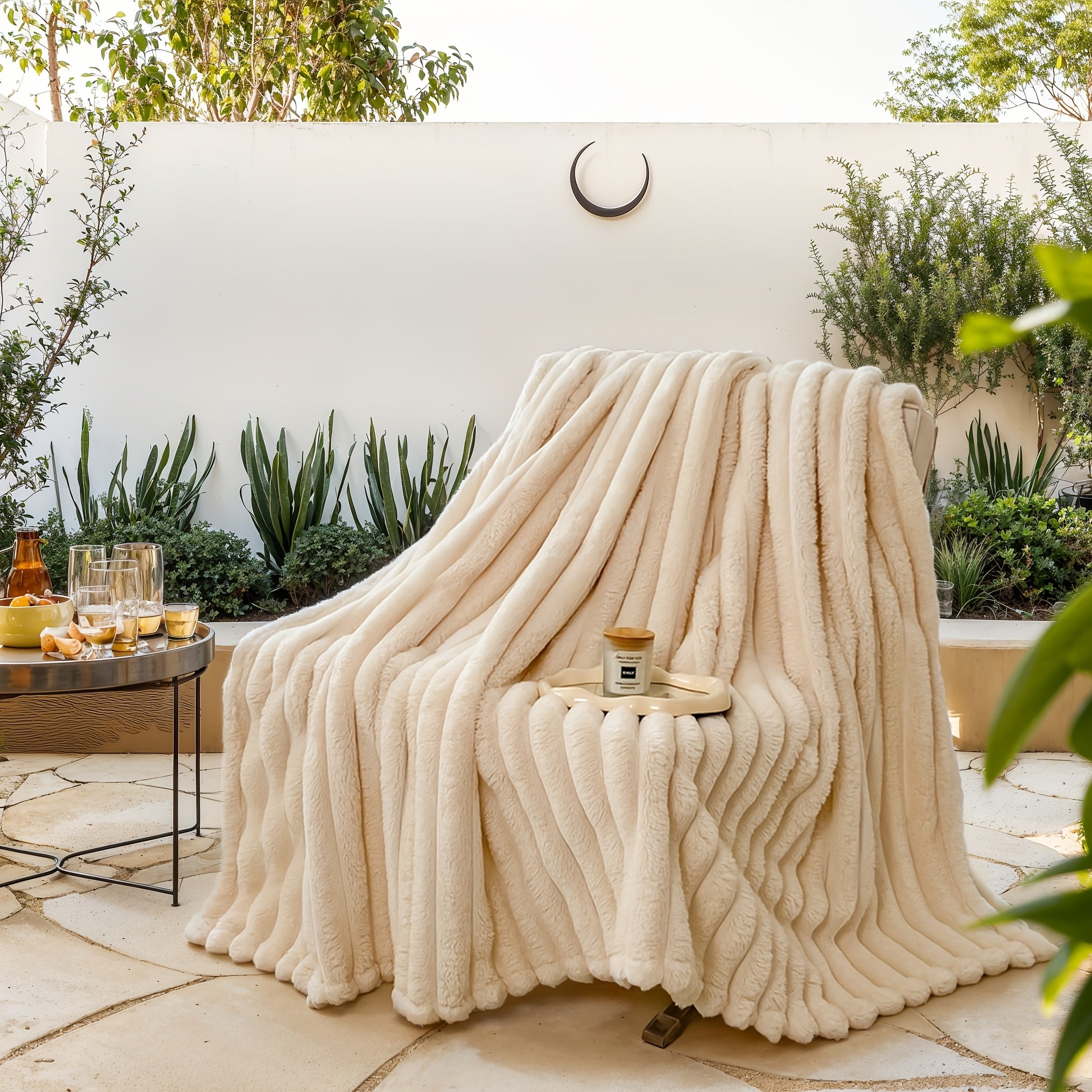 Versatile Faux Rabbit Fur Blanket