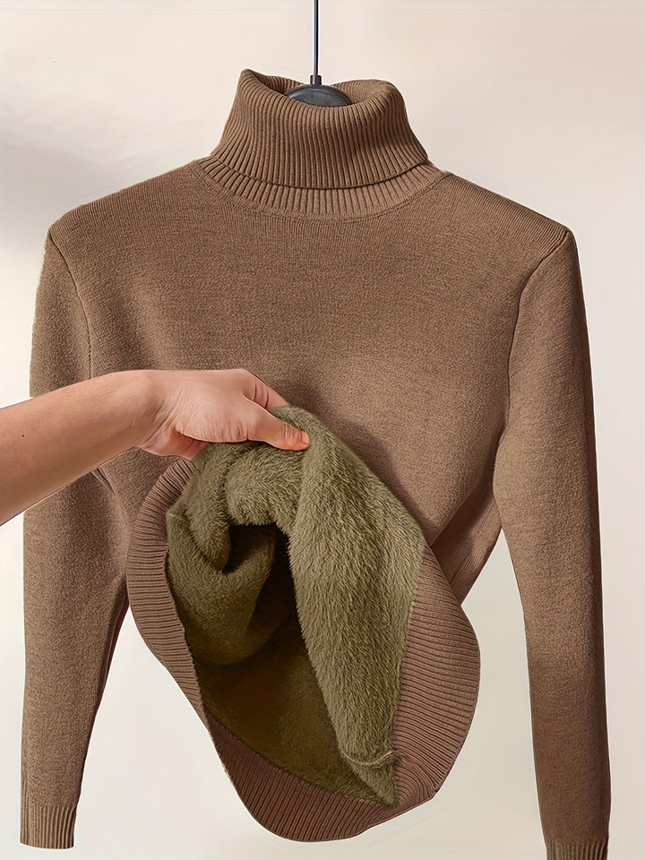 Warmer Lässiger Damen Rollkragenpullover