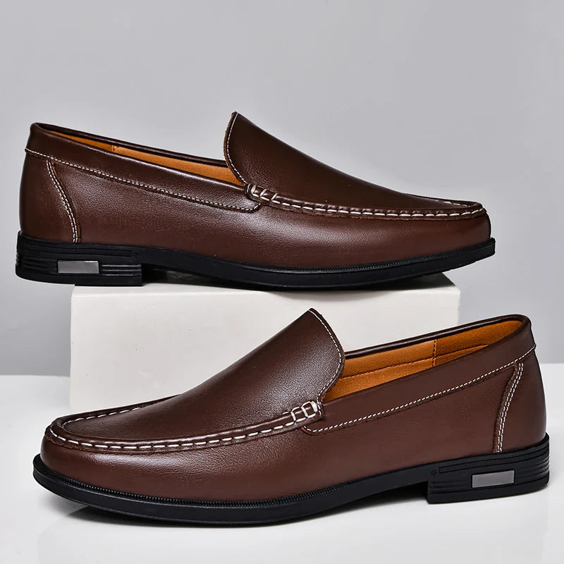 Klassische Echtleder Damen Loafer