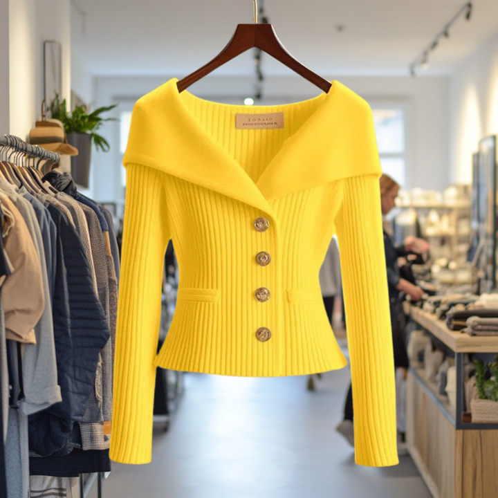 Juliana Eleganter Damen Strickjacke mit Knöpfen
