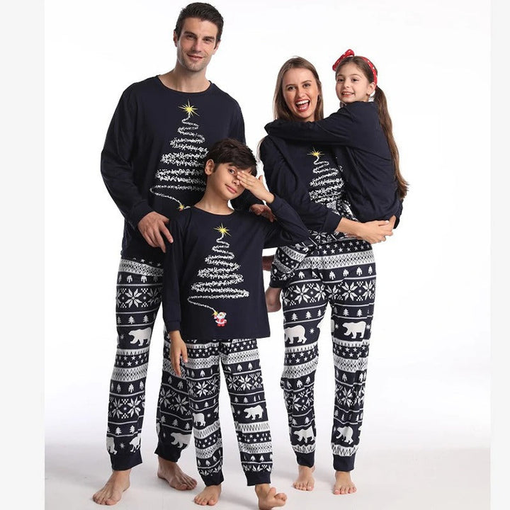 Festlicher Damen Weihnachts-Schlafanzug im Partnerlook