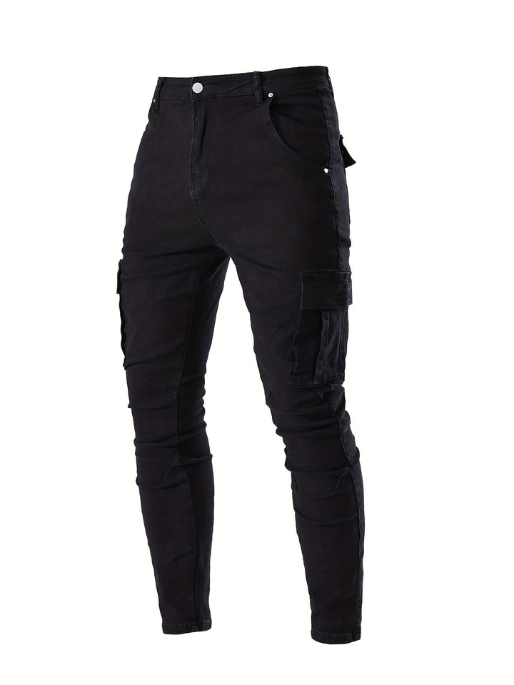 Marian Flexible Herren Slim-Fit Cargo-Jeans