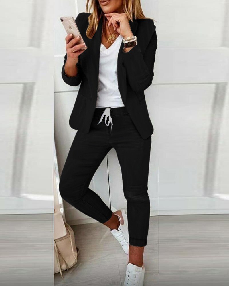 Elegantes Schickes Damen Blazer-Set