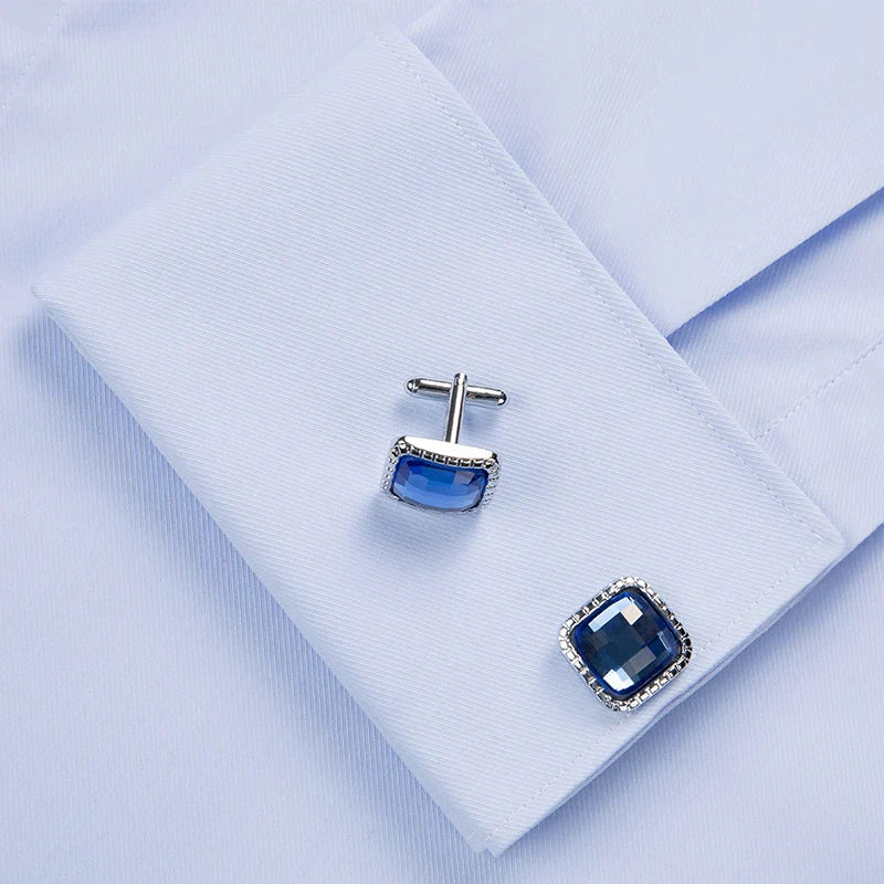 Men's Elegant Wrinkle-Free Tuxedo Shirt with Cufflinks