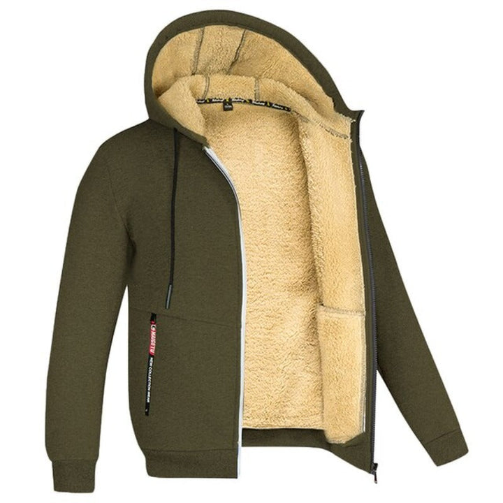 Christer Warme Herren Fleece-Kapuzenjacke