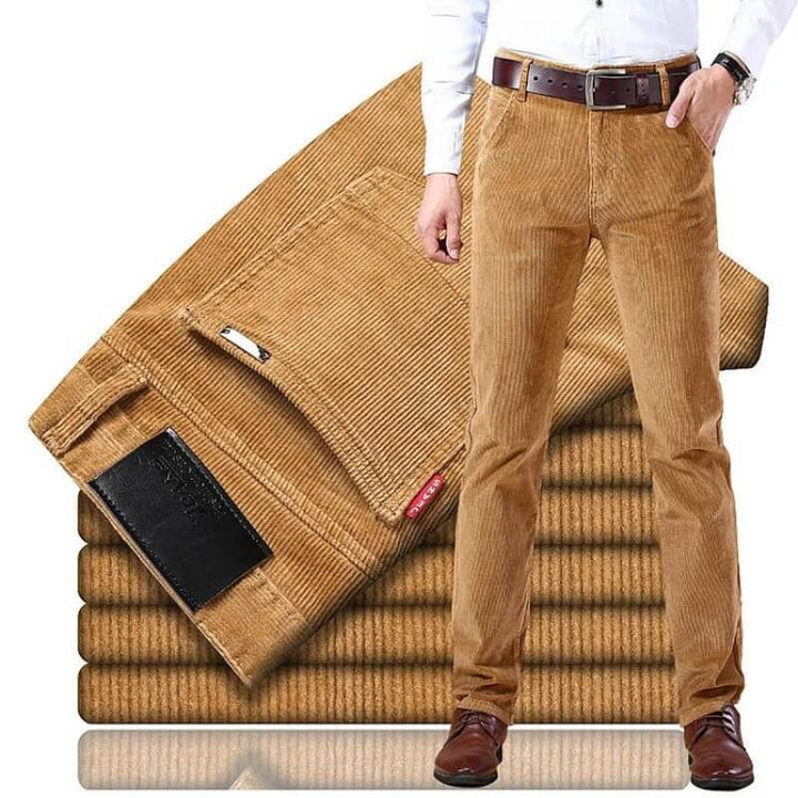 Manuel Klassische Herren Corduroy-Hose