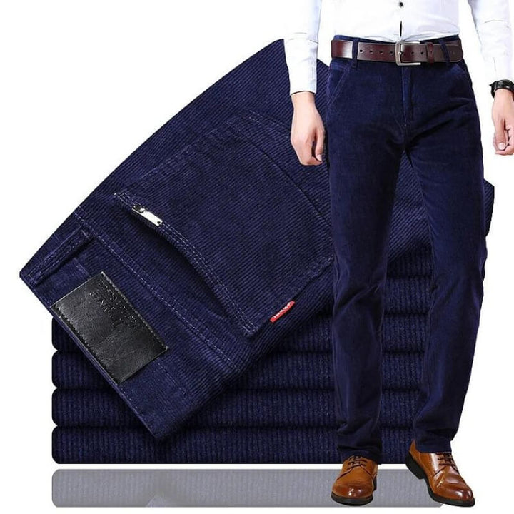 Manuel Klassische Herren Corduroy-Hose