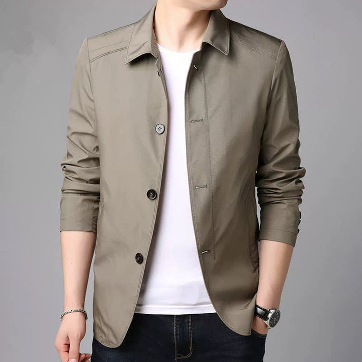 Emmanuel Klassische Herren Revers-Jacke