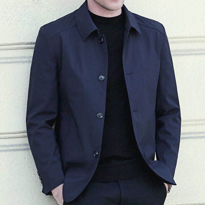 Emmanuel Klassische Herren Revers-Jacke