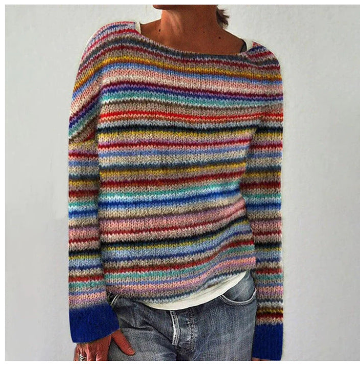 Bunter Damen Strickpullover