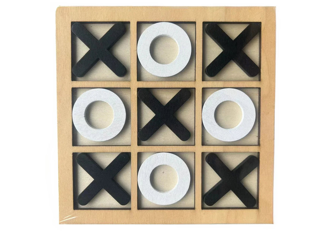 Klassisches Damen Tic Tac Toe Holzbrettspiel