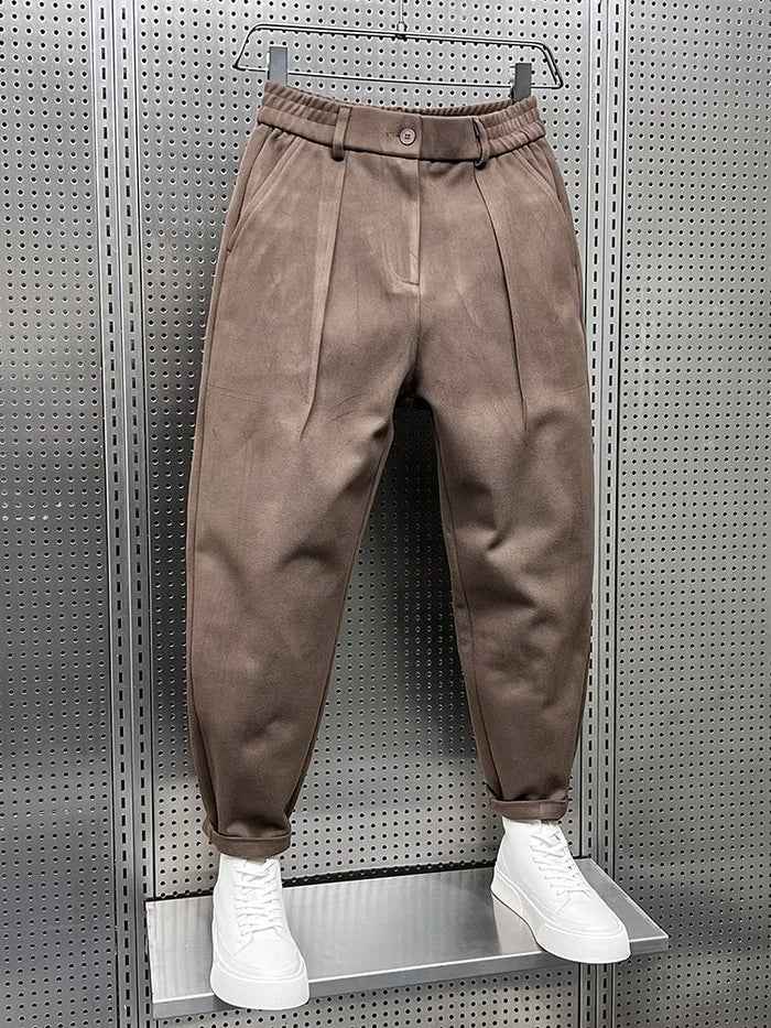 Elegante Melierte Herren Hose