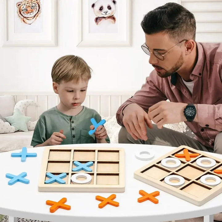 Klassisches Damen Tic Tac Toe Holzbrettspiel