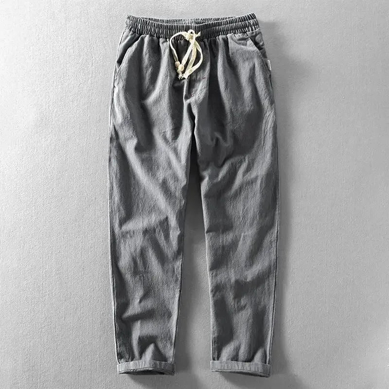 Relaxed Fit Linen Pants for Men