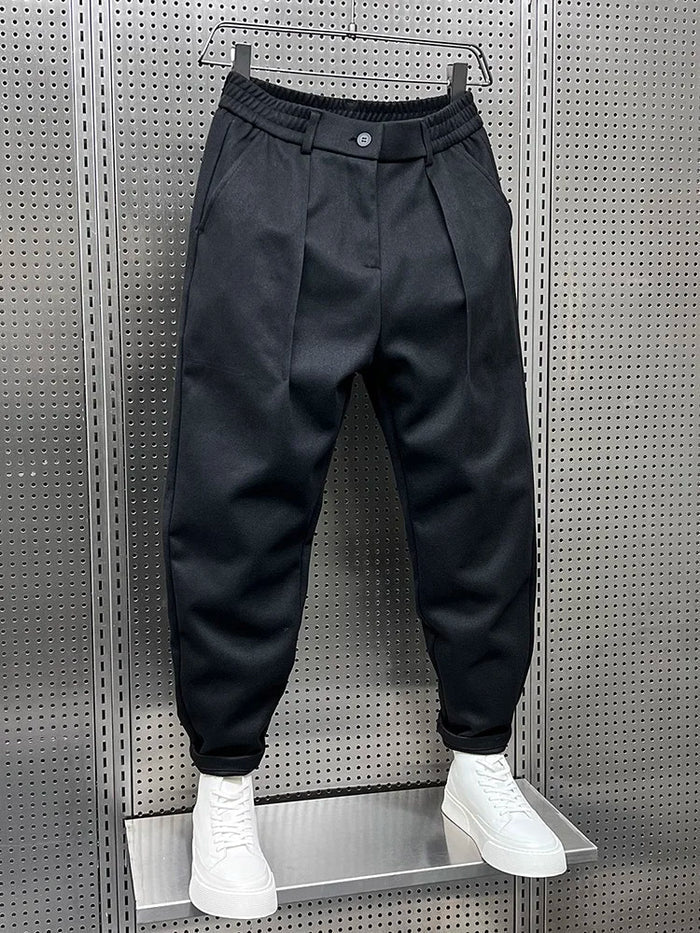 Elegante Melierte Herren Hose