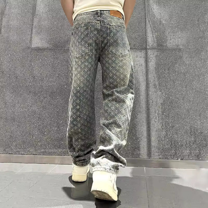 Modische Jacquard Herren Jeans