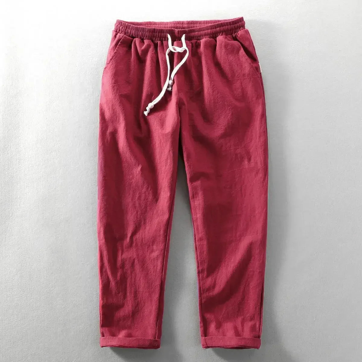 Relaxed Fit Linen Pants for Men