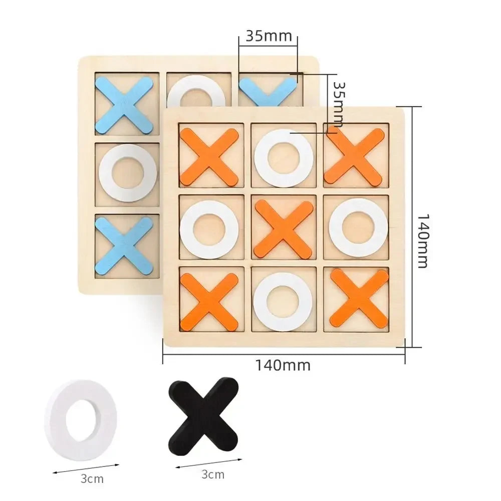 Wooden Tic Tac Toe Board Game