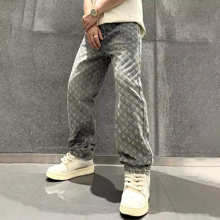 Modische Jacquard Herren Jeans