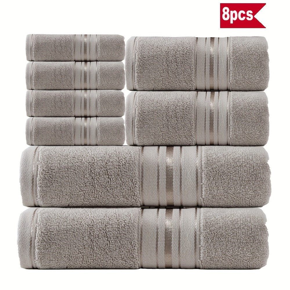Stylish 8-Piece Bath Towel Set