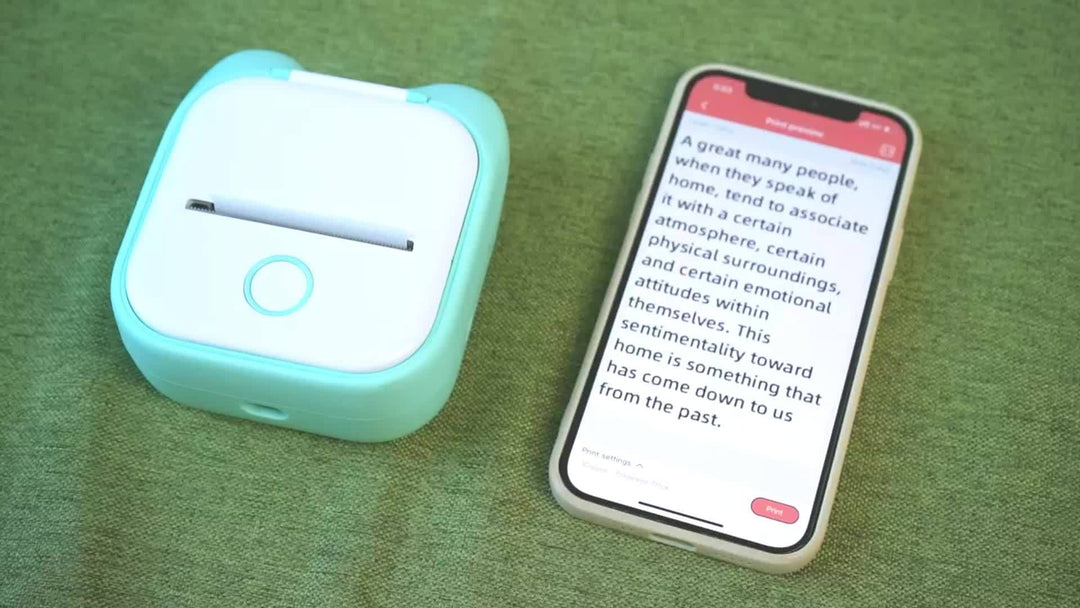 Praktischer Damen Mini Etikettendrucker – Kabellos für iPhone &amp; Android
