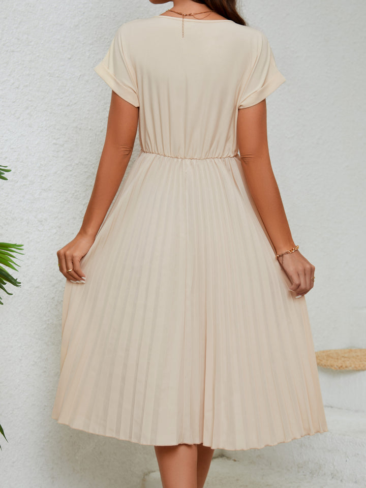 Elegantes Damen Midi-Kleid mit Falten