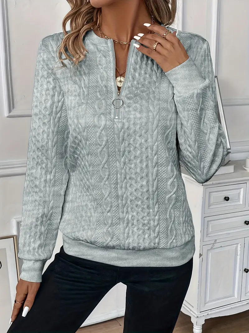 Lucia Sportlicher Damen Reißverschluss-Pullover