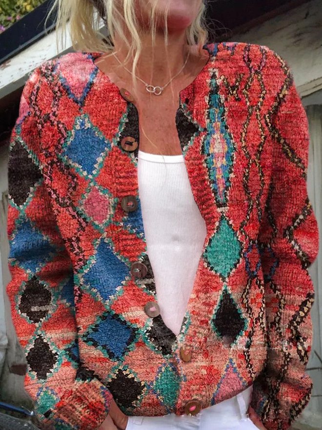 Daisy Chic Modischer Damen Blumen-Cardigan