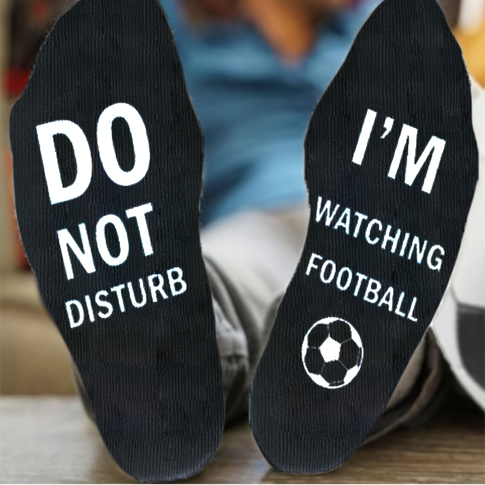 Breathable Do Not Disturb Soccer-Themed Socks