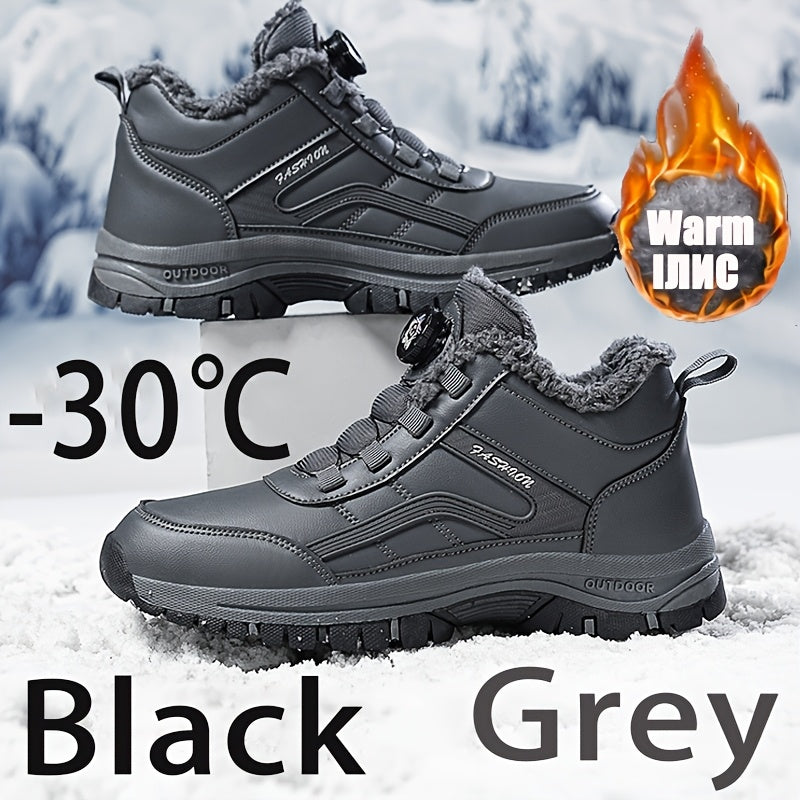 Short Trendy Classic Outdoor Snow Boots with Buckles