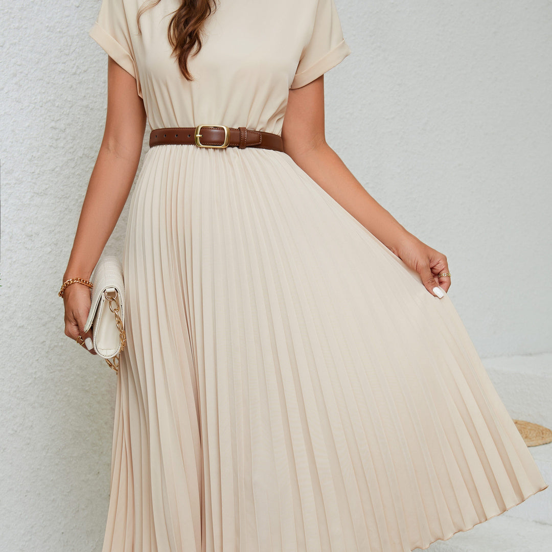Elegantes Damen Midi-Kleid mit Falten