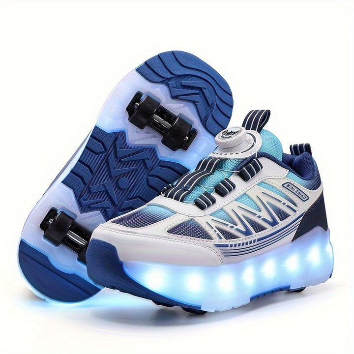 Blinkende Kinder Rollschuhe mit LED-Beleuchtung