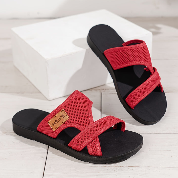 Bequeme Damen Flachschuhe mit Kreuzriemen