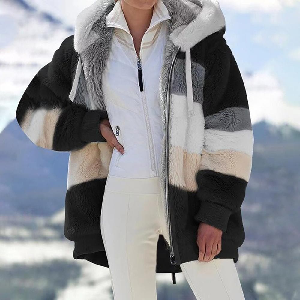 Mila Flauschige Damen Kunstfelljacke