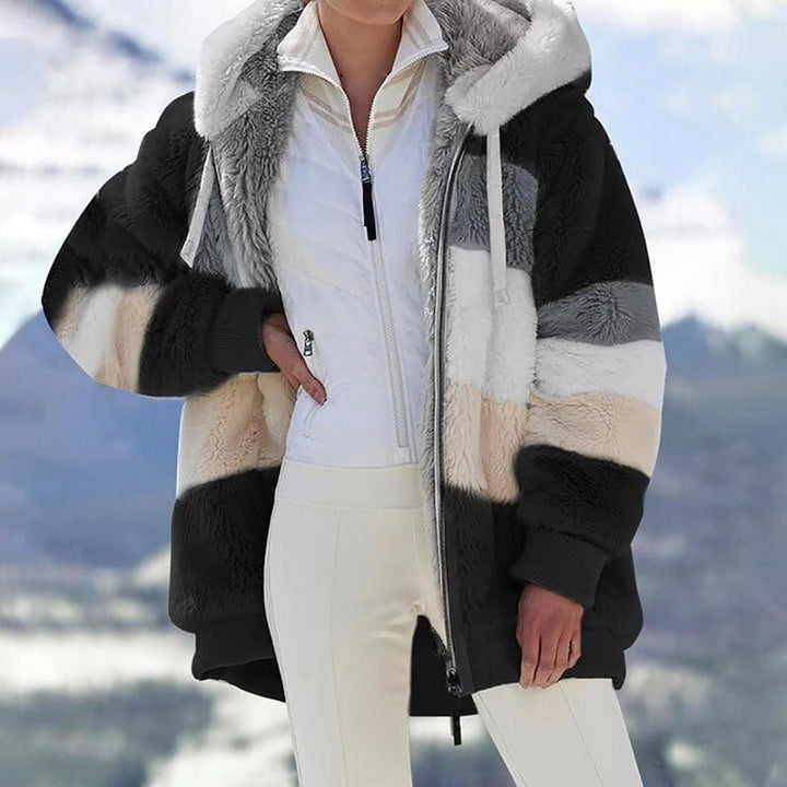 Mila Flauschige Damen Kunstfelljacke