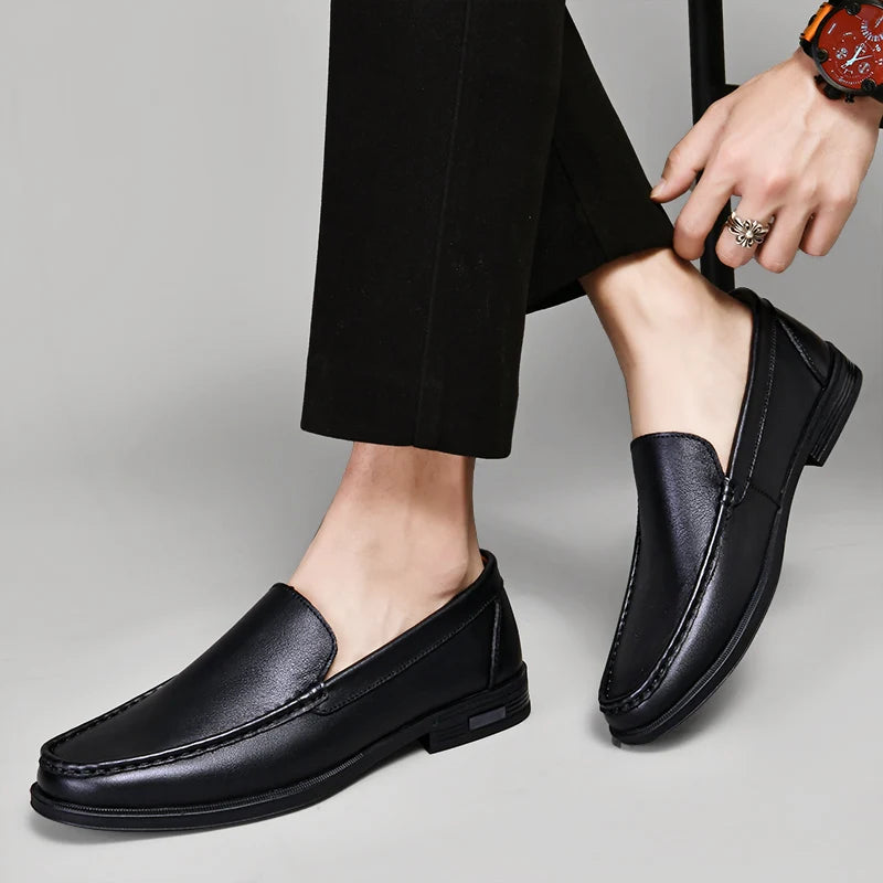 Klassische Echtleder Damen Loafer