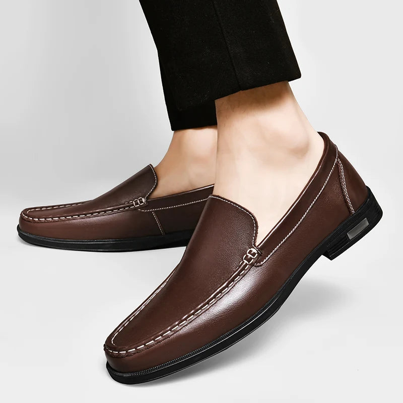 Klassische Echtleder Damen Loafer