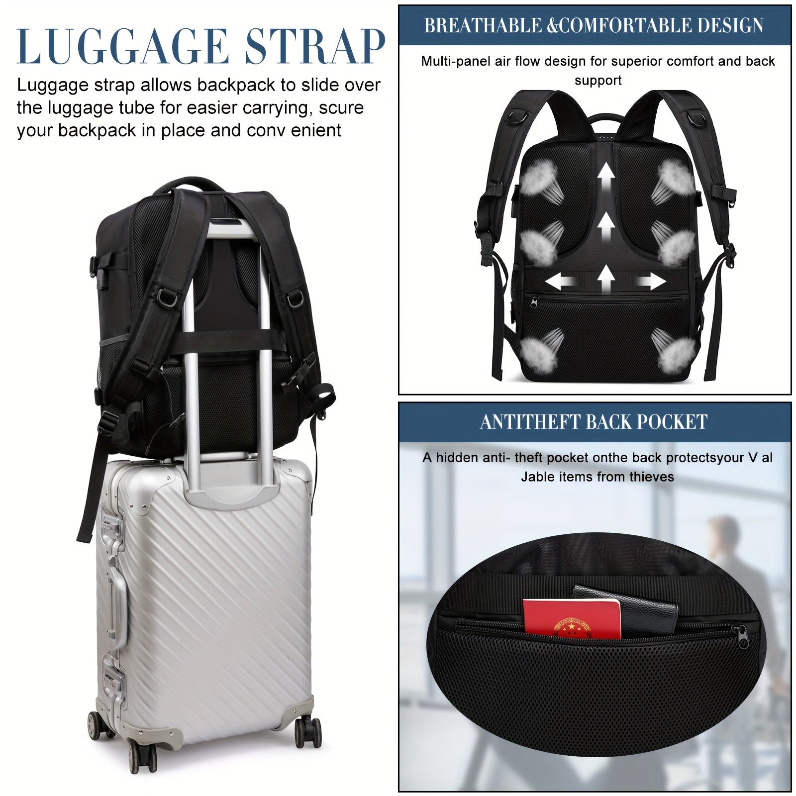 Small Travel Bag Multifunctional Backpack for Business Trips and Day Trips