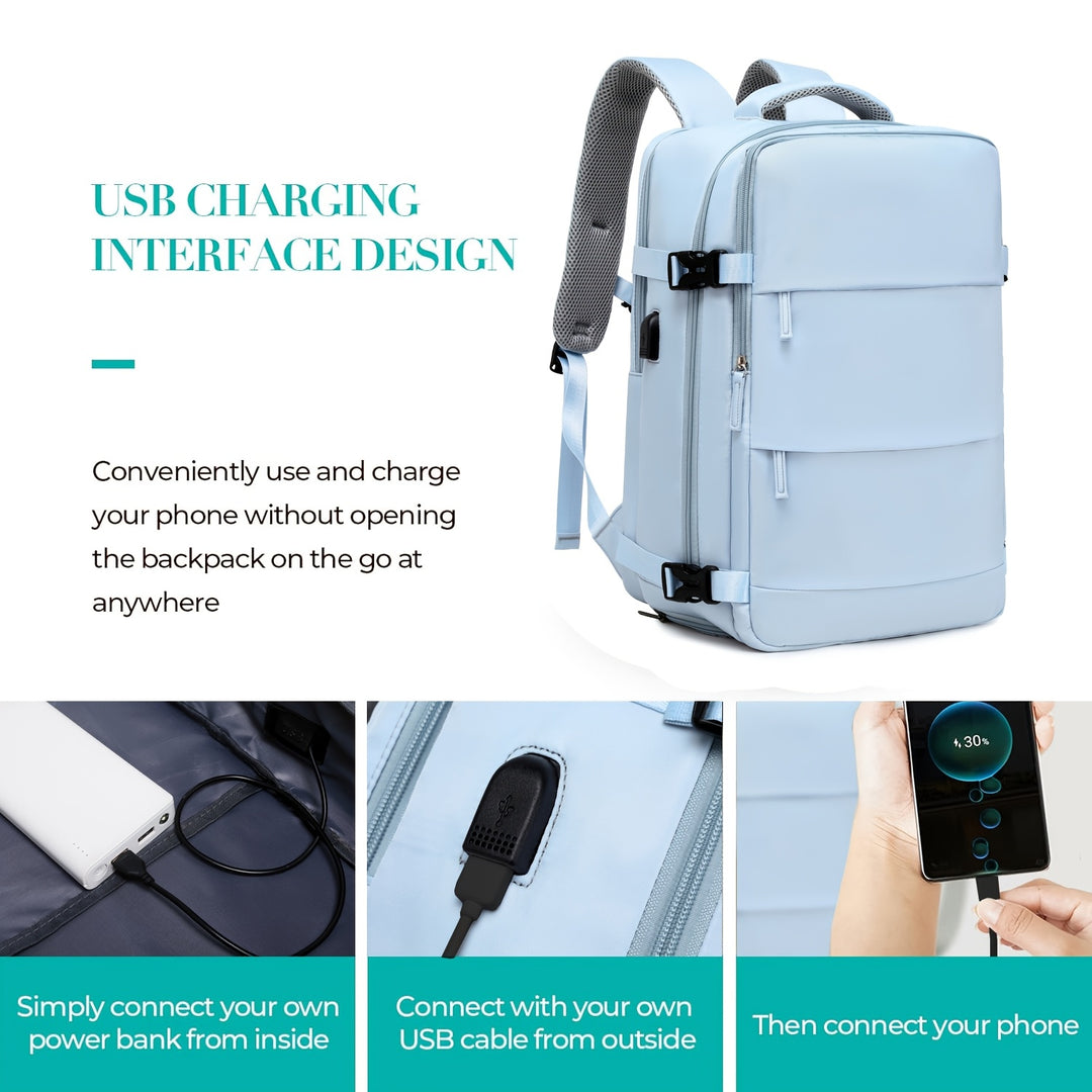 Praktischer Damen Reiserucksack mit Schuhfach und Laptopfach