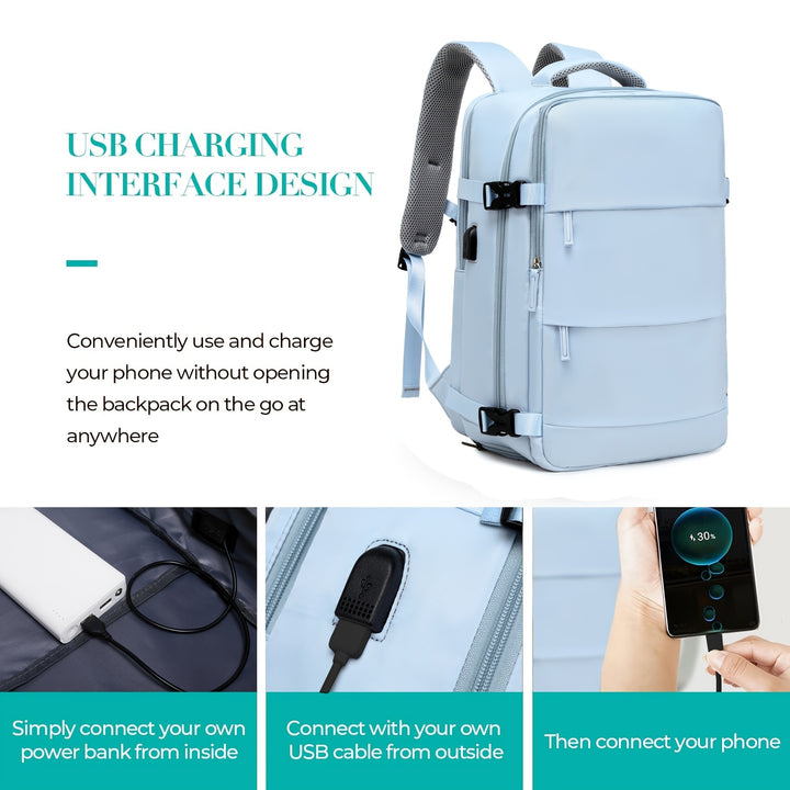 Praktischer Damen Reiserucksack mit Schuhfach und Laptopfach