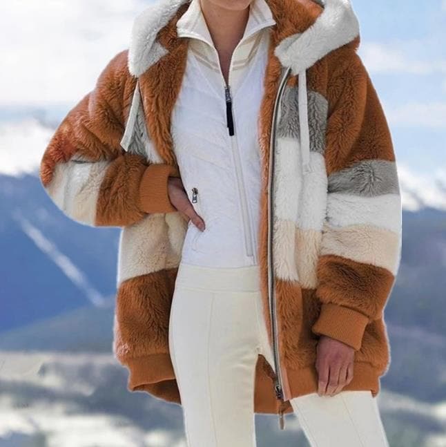Mila Flauschige Damen Kunstfelljacke